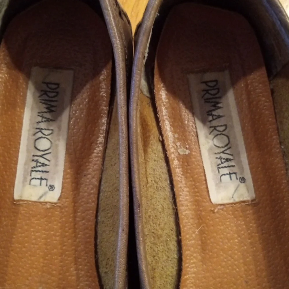 Vintage Leather Prima Royale Pointed Toe Flats women's Cottagecore, 8.5
